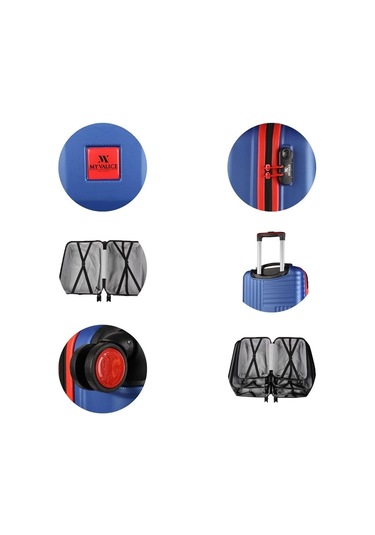 My Valice Puzzle Abs Küçük Kabin Boy Lacivert Valiz Lacivert