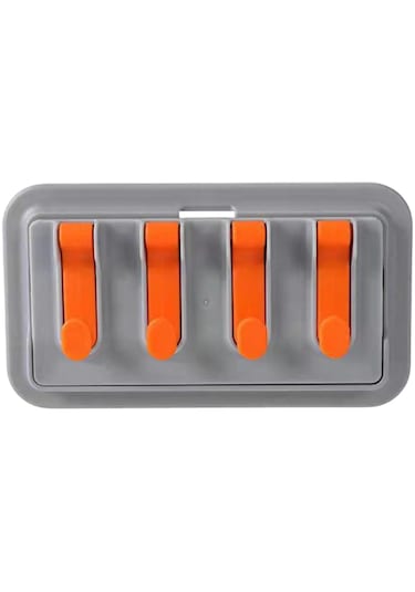 Homyl Katlanabilir Kancalar Kendinden Yapışkanlı Gri-turuncu