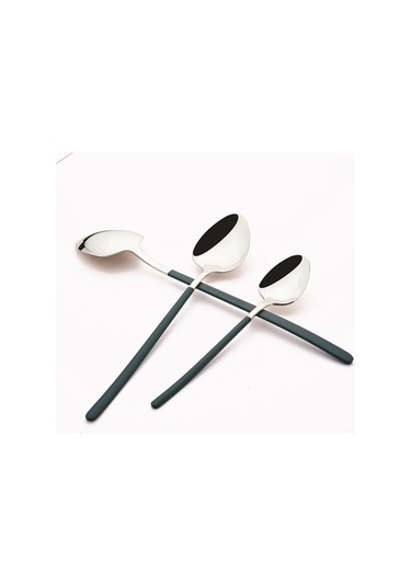 Novahub 6 Adet Mavi-altın 18/10 Paslanmaz Çelik Çay-kahve Kaşığı Seti 5.5 İnç Altın - Mavi