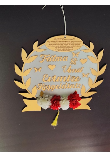 Dış Kapı Süsü Aynalı Pleksi Çok Şık Kaliteli 1 Sınıf Çiçekli