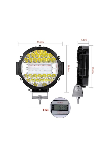 3Modlu Kombo 51w Siyah Yuvarlak Off Road Çalışma Tekne Lambası