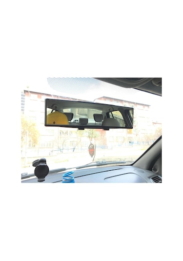 Carub 280 Mm Bombeli Makaslı Geçmeli Iç Ilave Ayna Siyah