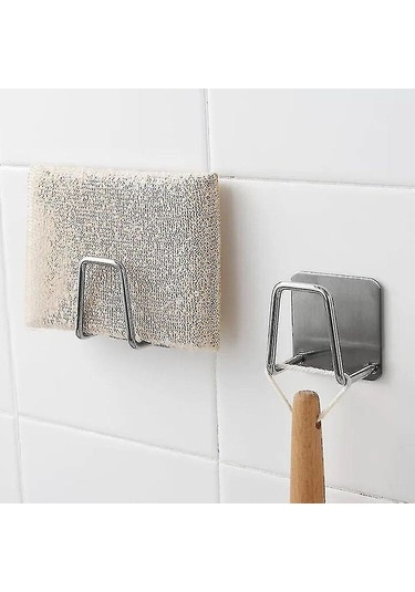 Padalink 304 Paslanmaz Çelik Mutfak Sponge Tutucu - Otomatik Kurutma, Kendinden Yapışkan Duvar Takımı, Lavabo Aksesuarı Organizatörü 4'lü Set Diğer