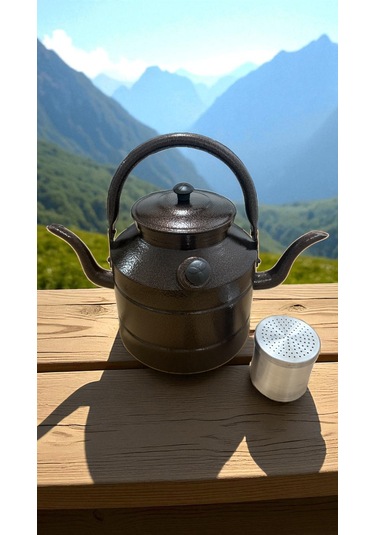 Avcı, Çoban, Kampçı, Çift Taraflı Çaydanlık, Süzekli 4 Litre Mega