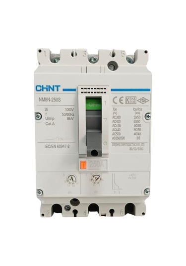 Chint - Nm8n-250s Tm/250 3p 250a Ayarsalı Kompakt Şalter 271176