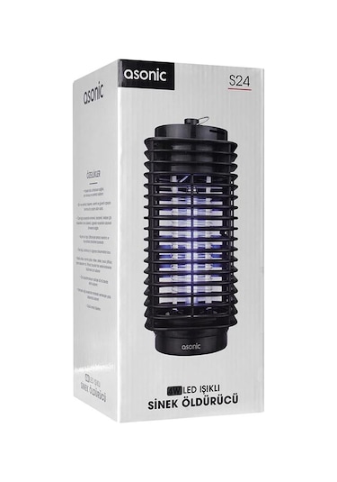 Asonıc S24 4 Watt Siyah Led Işıklı Sinek Öldürücü