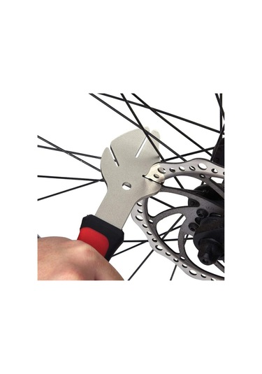 Samdoo Bıkehand Çelik Bisiklet Disk Düzeltme Aracı - 3 Açılı Tutanaklı, Kaymazsız Kolu, Fren Diski Düzeltme İçin Yc-165 Çok Renkli