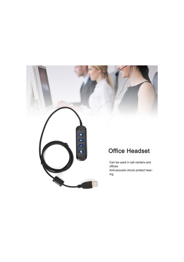 H901 Usb Konnektörlü Qd Kablo Adaptörü Ayarlanabilir Ses Çağrı Merkezi Kulaklık Adaptörü 3,5 Mm Kulaklık Ekipmanı İçin Mavi