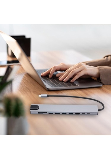 Suntek 10'u 1 Arada Usb C Hub Bağlantı İstasyonu Sağlam