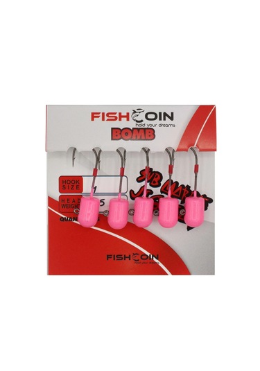 Fishcoin Bomb Jighead Pink Glow 8-1.5 Gr