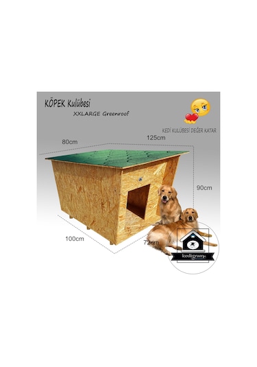 Köpek Kulübesi Greenroof Xxl Su Geçirmez