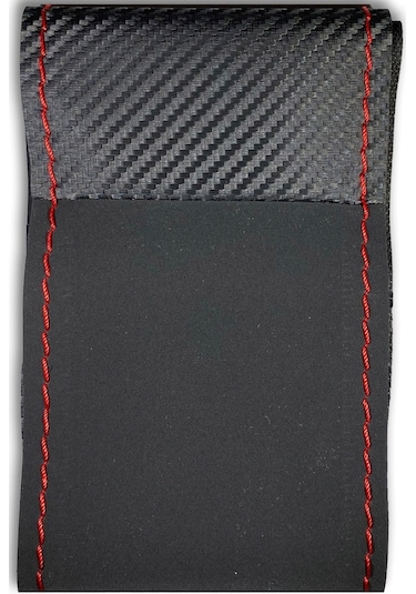 Çarşıhan Karbon Alcantra Kırmızı Dikişli Direksiyon Kılıfı