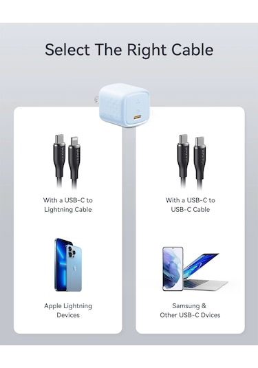 Voltme 30 W Gan Şarj Cihazı Usb Tip C Hızlı Şarj Cihazı Pd 3.0 Mini Taşınabilir 30w Eu Plug White ' Beyaz