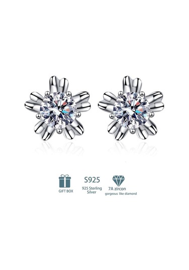 Beyaz Tancise Klasik 925 Ayar Gümüş Pembe Sarı 7a Zirkon Küpe Damla Küpe Kadınlar İçin Düğün Parti Hediyeleri H