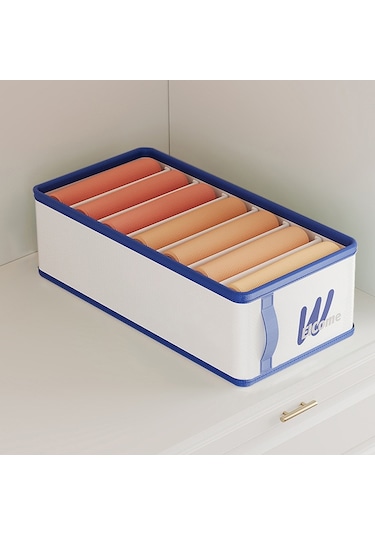 Sones Ana Sayfa Giyim Bölmeleri Nem Geçirmez Saklama Kutusu Katlanabilir Pantolon Düzenleyici Beyaz Küçük 7-ızgara Diğer