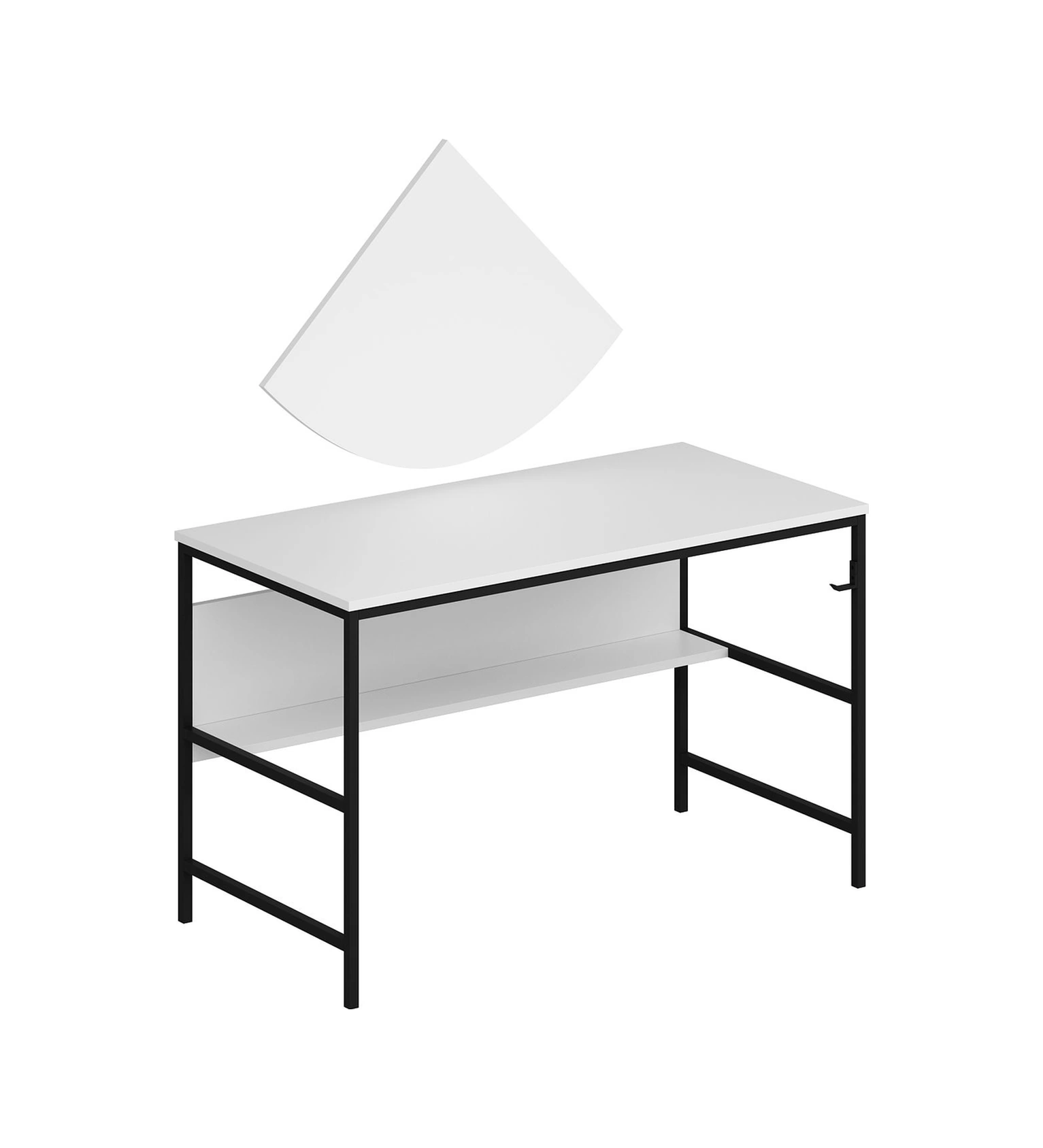 Minar Greta Çalışma Masası Modül1 - Beyaz Beyaz