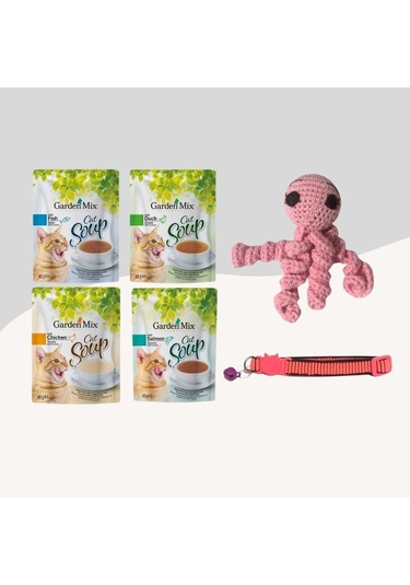 Kediler İçin 3lü Set Pembe