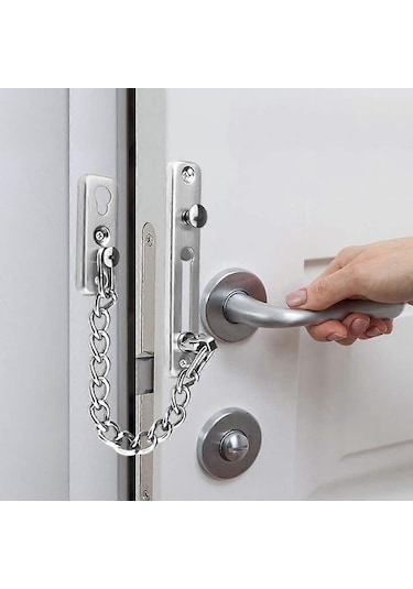 Hırsızlığa Karşı Kapı Zinciri Kapı Tokası Zincir Kilidi, Paslanmaz Çelik Hırsızlığa Karşı Zincir, Oda Kapısı Emniyet Zinciri