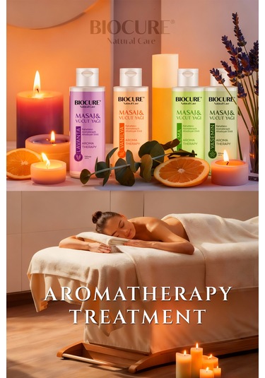 Biocure Elma + Lavanta + Vanilya + Yasmin Özlü Masaj ve Vücut Bakım Yağı 4 x 100 ML