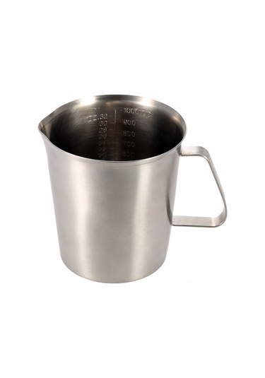 Neevoyu Stahlçelik 1000ml Çelik Kahve Latte Kapı, Süt Köpükleme, Ölçüm Ve Süt Köpük Makinesi İle Uyumlu, Ölçekli Açık Ağızlı Tasarım Diğer