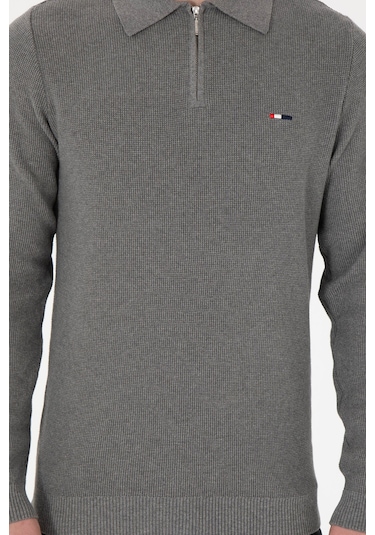 U.s. Polo Assn. Erkek Gri Melanj Kazak /triko 50298266-vr086 Gri Melanj