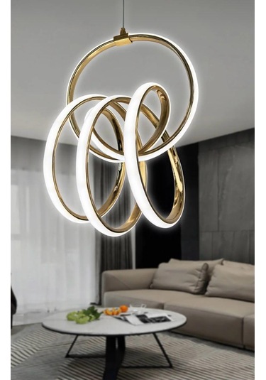 3 Renk Focus Model Sarkıt Avize Altın - Gold