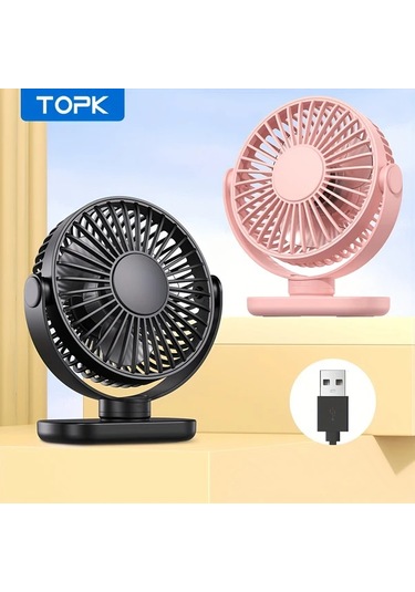 Boatshop1 Mor Topk Kişisel Usb Klipsli Masa Fanı Fırçasız Motor Sessiz Güçlü Hava Akışı Taşınabilir Mini Fan