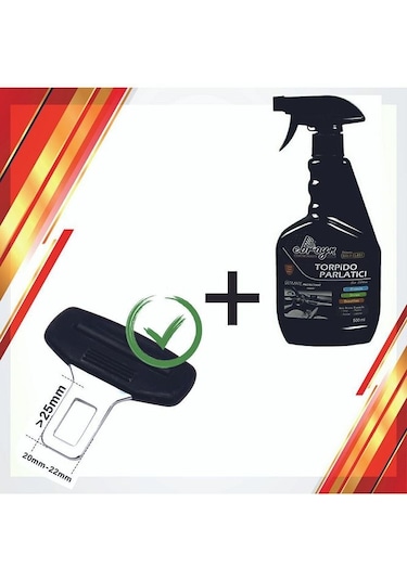 Araç Oto Kemer Başlığı 1 Adet + Torpido Parlatıcı Temizleyici Süt