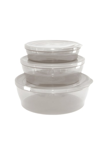 Tuffex TP730 Polo Yuvarlak Small Saklama Kabı 3'lü Beyaz