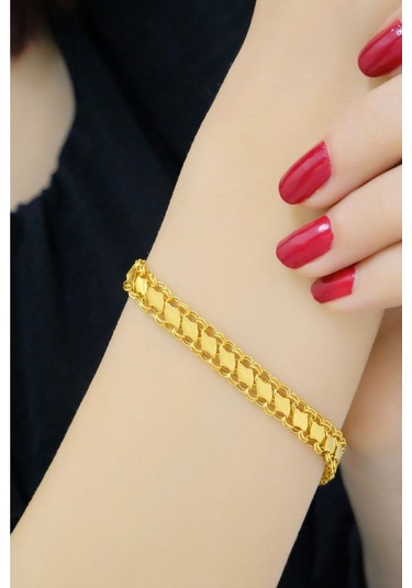 Pullu Bileklik 8 Ayar Sarı Altın