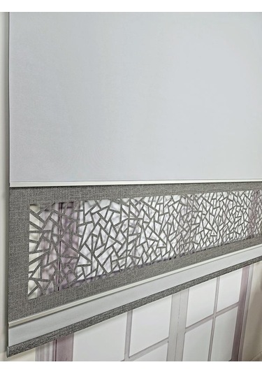 Yeni Nesil Çift Renk Lazer Stor Perde Mat Kalın Kumaşlı Renk Seçenekli Gri