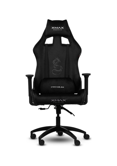 Rio Pus Balerion Terletmez Kadife Kumaş Siyah Gaming Oyuncu Koltuğu Siyah