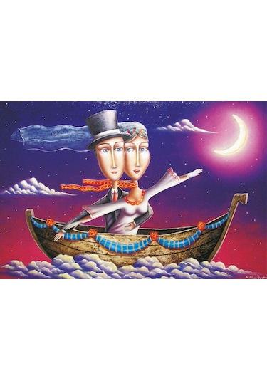 Gold Puzzle 1000 Parça Mutluluğa Yelken Açtık Puzzle