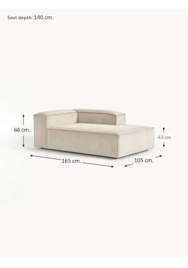 Most Mollis Plus Sağ Köşe Dinlenme 01 Fitilli Kırık Beyaz Kadife