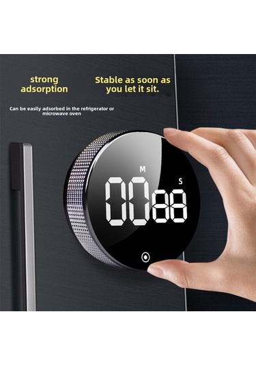 Konesam Yenilikçi Dönen Lastik Şekilli Manyetik Zamanlayıcı - Ev, Bahçe, Pastacılık, Çalışma İçin Renkli Ekranlı Usb Şarjlı Zaman Takip Aleti