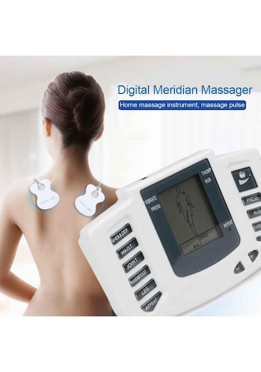 Geniş Ekran Lcd Ekran Elektrikli Masaj Terapisi Vücut Fizyoterapi Aleti Meridyen Akupunktur Beyaz