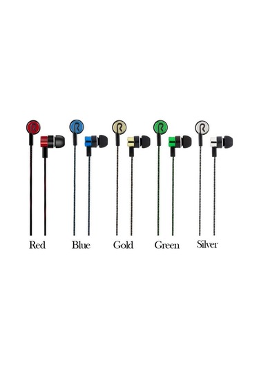 Vkemall Güneşte Parlayan Fiber Kablolu Stereo Kulak İçi Kulaklık, Gürültü Engelleme, 3.5mm Bağlantı, Kırmızı