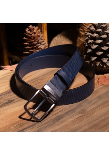 Pierre Cardin Çift Yönlü Deri Erkek Kemer En 4 Cm Pc4099 Lacivert