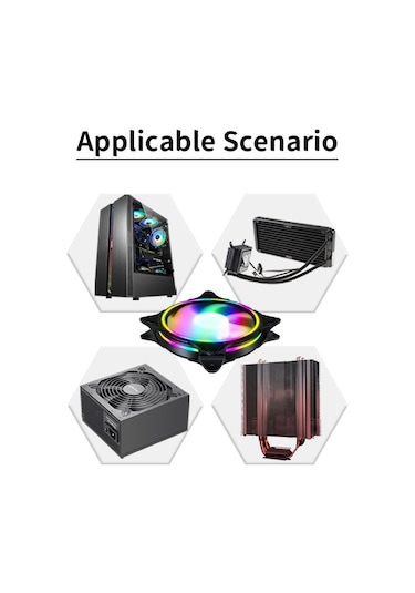Sgq-a-5vargb 120 Mm. Argb Yüksek Performans Düşük Gürültü Kasa Fanı