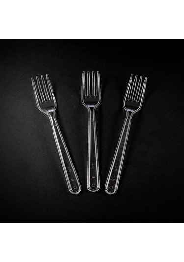 Dayanıklı Ve Çevre Dostu Plastik Lüx Çatal 1.000 Adet Şeffaf