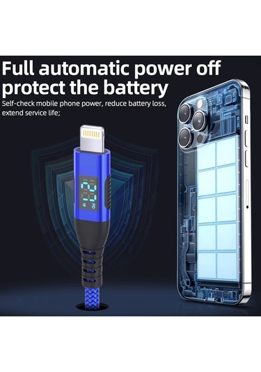 Brightnova Usb C Lightning Kablosu 5 Parça Mavi Yeşil Siyah 2m 6 6ft 78in Hızlı Şarj İphone 14 13 12 11 X Xs Xr 8 Plus İpad Uyumlu