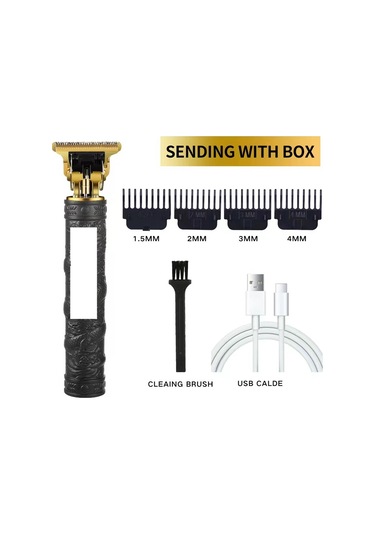 T9 Elektrikli Saç Kesme Makinesi Elektrikli Pusula Elektrikli Pusula Siyah Plastik Panlong Abs