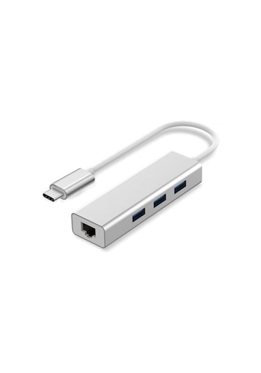 Forzacase FC823 Type-C Ethernet 3 Port Usb 3.0 Çevirici Hub Adaptör