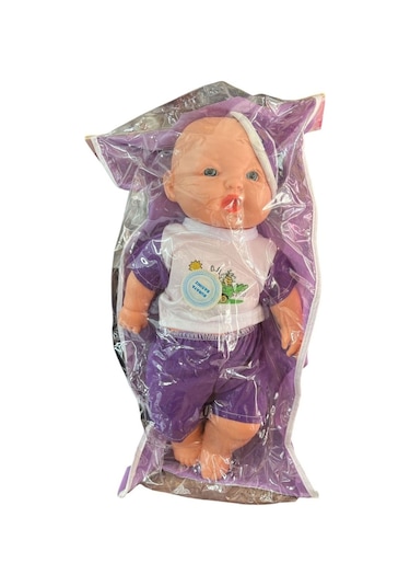 Asya Oyuncak Sesli Asya Bebek 35cm Elf23202-mor