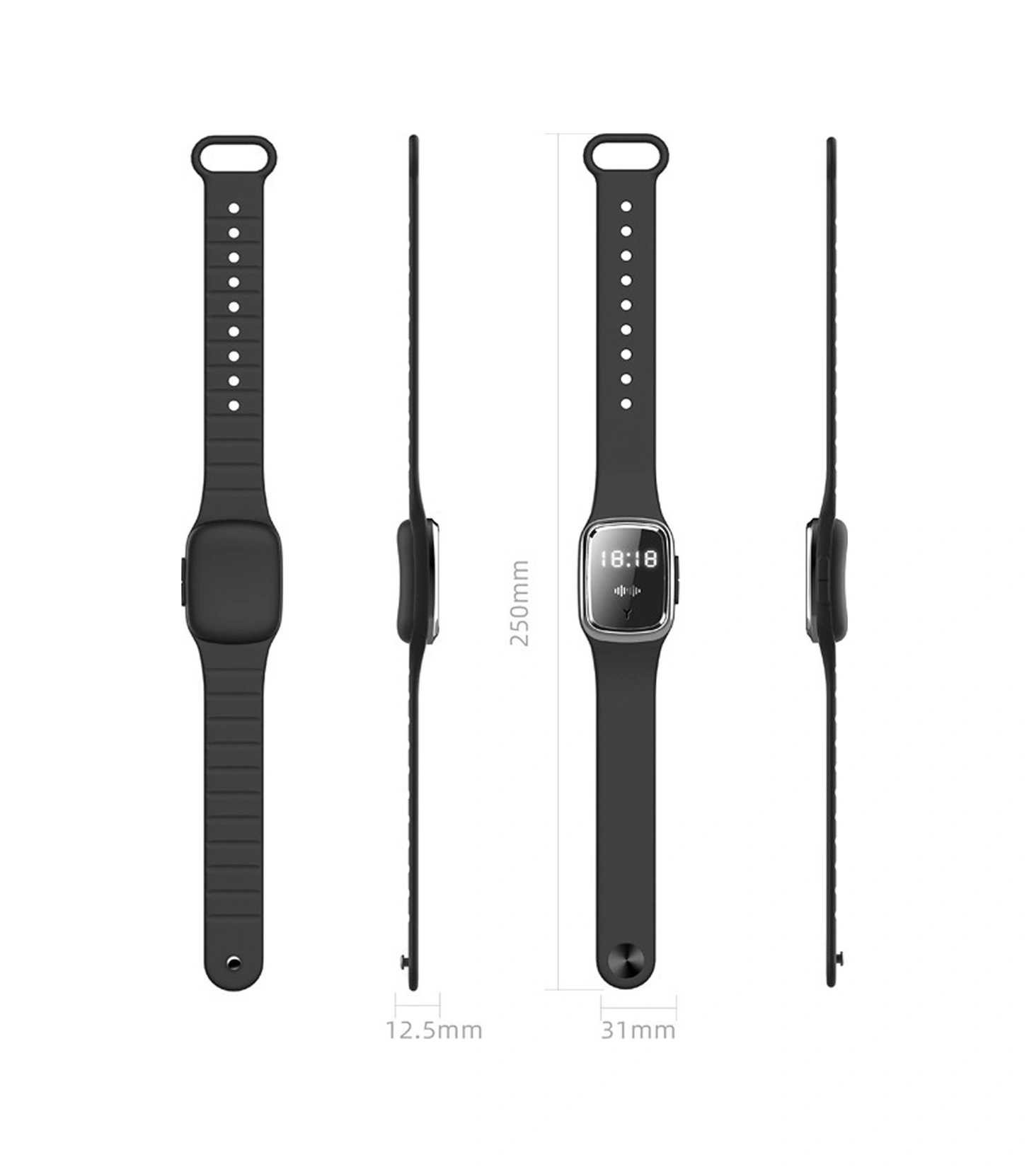 Youtek M1 Beyaz Bileklik Tipi Ultrasonik Sinek Kovucu - Kimyasal Yok, Çocuklar İçin Güvenli, Taşınabilir, Pil İçeren, Sayısal Göstergesi Yok