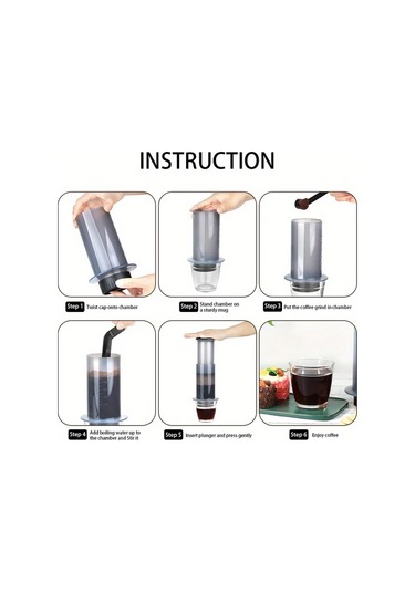 Xuweiwei Gri Espresso Kahve Makinesi Tasinabilir Cafe French Press Filtreli Kagit Seti Kahve Demligi