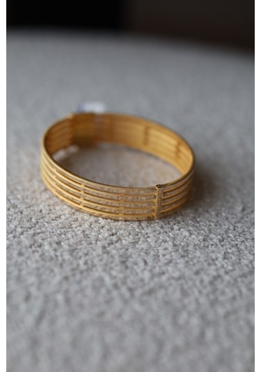 Yenigün Kuyumculuk 14 Ayar Altın 5 Li Ajda Bilezik Modeli Kelepçe Klp15937 Sarı Altın