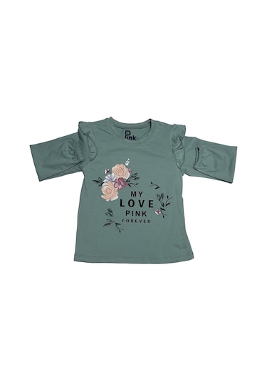 Baby Pink Çiçek Desenli Alt-üst Takım Yeşil