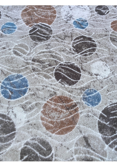 Mavi Vizon Gül Kurusu 150x150 Kesme Akrilik Halı