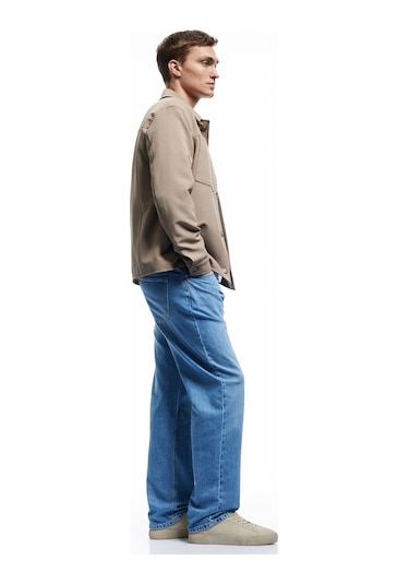 Koton Pamuklu Normal Bel Cep Detaylı Vintage Straight Fit Jean Pantolon Açık İndigo 6wam40091nd Açık İndigo